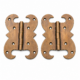 2 Large Solid Brass Hinges 5” Vintage Antique Style Heavy Door Box Hinges Bronze Patina