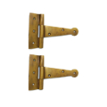 2 x Small Heavy Solid Brass Door Hinges 4 100mm – Vintage Aged Style