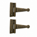 2 x Small Heavy Solid Brass Door Hinges 4 100mm – Vintage Aged Style