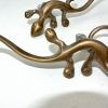4 GECKO handles small solid BRASS pulls old look