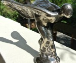 Rolls Royce car statue flying lady cast brass emblem hand made copy 7" silver B