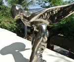 Rolls Royce car statue flying lady cast brass emblem hand made copy 7" silver B