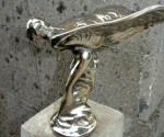 Rolls Royce car statue flying lady cast brass emblem hand made copy 7" silver B