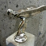 Rolls Royce car statue flying lady cast brass emblem hand made copy 7" silver B