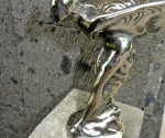 Rolls Royce car statue flying lady cast brass emblem hand made copy 7" silver B