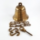 Large Solid Brass Ship Bell 6" Nautical Door Bell w/ Chain Vintage Antique Style
