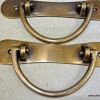2 heavy handle BOX pull solid brass heavy old vintage old style DOOR drawer 6" B