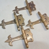 4x small hinges vintage aged style solid Brass DOOR Stuning restore heavy 3" B