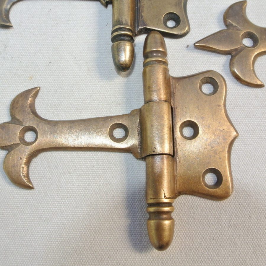 4 Small Hinges 8.2 Cm Vintage Aged Style Solid Brass Watson 45L DOOR ...