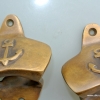 2 ship ANCHOR Bottle Opener brass COKE works AGED finish heavy