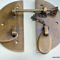 solid brass Old latch vintage style house catch antiques box chain bolt 3.1/2"