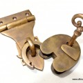 latch vintage style house BOX antiques box & padlock catch hasp DOOR Key heavy