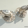 2 Buddha Pulls handle Fingers silver brass door antique old style HAND knobs 2.1/4"