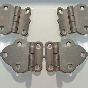 4 small OFFSET hinges 2 "vintage aged style solid Brass 5.5 cm DOOR heavy cabinets bronze oxidized patina