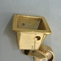 small POLISHED square CUP Castors heavy solid brass foot castors table chair wheel old style 32mm