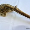 elephant DOOR handle pull solid brass hollow old vintage style look 13" aged