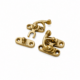 2 Nice Tiny Small Box Latch Catch Solid Brass Furniture Antique Door Trinket 3cm Polished
