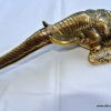 elephant DOOR handle pull solid brass hollow old vintage style look 13" aged