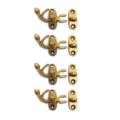 4 Nice tiny small polished box latch catches solid brass furniture antiques doors trinket 3 cm x 3 cm