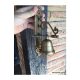 BELL front door heavy Vintage style 10 "size antique look solid brass aged Chain nice sound