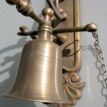 used Front Door Bell pull chain solid aged brass old vintage style 8.1/2 " hang