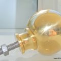 heavy solid Brass BED KNOBS 3" high old style COT hollow heavy vintage polished