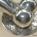 SILVER plated large penis DOOR PULL or HOOK hand made brass 9 " handle