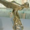 POLISHED BRASS CAR emblem over size MASCOT Replica of ROLLS ROYCE FLYING LADY EMBLEM. Same shape as from the famous car but larger hand made from brass Spirit of Ecstasy Old style. Very nice item. Heavy. Antique looking. 7 inches high Size 190mm high x 175mm x 140mm approx base 75mm across
