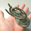 Pull handle hands brass green door antique old style knob hook 3" back plate