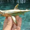 Small 7 " GREAT WHITE SHARK BRASS statue display vintage style POLISHED heavy