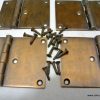 4 cast hinges vintage age style solid Brass DOOR BOX restoration heavy 3" screws