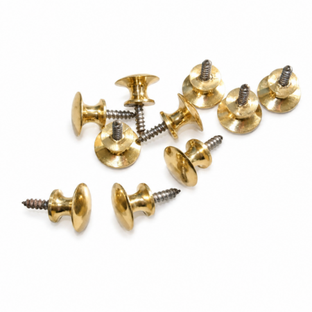 10 Tiny Solid Brass Drawer Knobs – 15mm Antique Vintage Style Cabinet Pull Handles Small Brass Knobs 2105