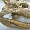 large Crocodile skull solid brass large heavy decoration stunning hand made 50cm
