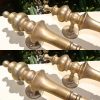 4 Handles DOOR PULL spun solid BRASS old vintage antique style amazing 12 "2 pair
