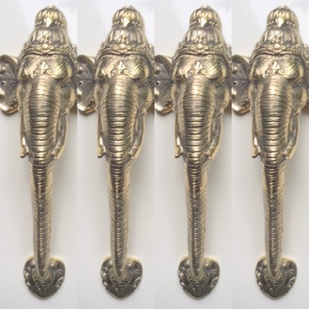 4 large 32 cm polished handles ELEPHANT Door Pull HANDLE 13 " long solid BRASS trunk door aged knob grab cabinet (Copy)
