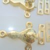 4 small polished box Latch catch 2.1/2" banjo box door slide arm 63 mm solid brass furniture antiques doors trinket boxes