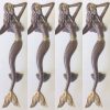 skinny MERMAID 35 cm solid brass door PULL old style heavy house PULL handle 13" aged brass BRONZE PATINA