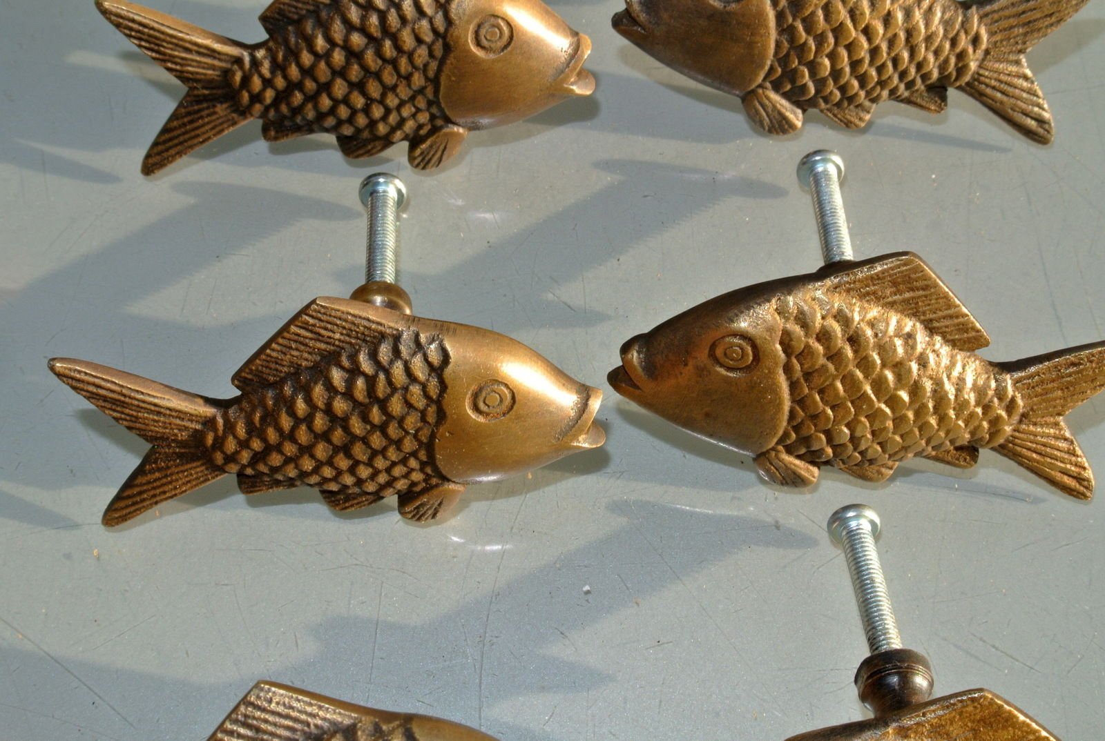 Kastknoppen Grepen Inbouw Kasten Onderdelen Bronze Fish Door