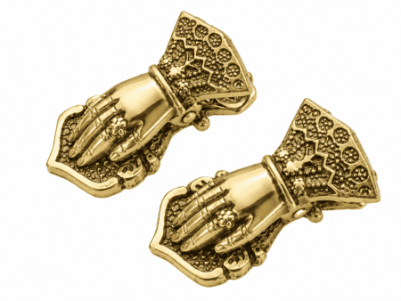 2 x SMALL VICTORIAN LADIES HAND PAPER CLIPS – 3 8 CM – SOLID BRASS – VINTAGE STYLE