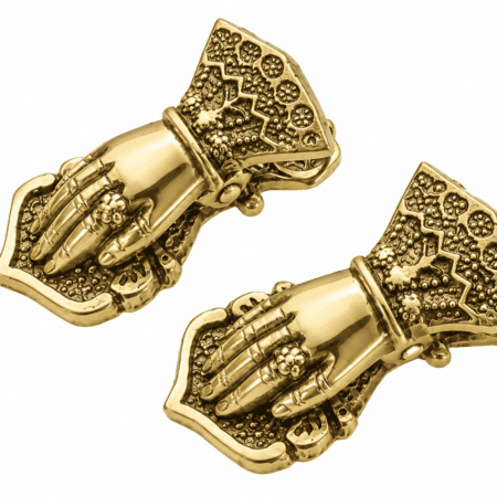 2 x SMALL VICTORIAN LADIES HAND PAPER CLIPS – 3 8 CM – SOLID BRASS – VINTAGE STYLE