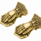 2 x SMALL VICTORIAN LADIES HAND PAPER CLIPS – 3 8 CM – SOLID BRASS – VINTAGE STYLE