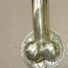 large penis DOOR PULL or HOOK hand made brass 9 " handle seaside aged green patina beach