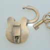 small padlock Vintage stye solid brass 2 keys heavy lock bridge 60 mm box furniture Antique Vintage style 2.1/2" skeleton Keys Safe Lock