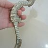 small SEAHORSE solid brass door Silver plated over brass old style house PULL handle 10" outdoor pair hollow