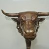 amazing bull steer cow HOOK 7 "long aged solid real heavy hollow BRASS old vintage detailed style natural hand made heavy 18 cm hanger screw