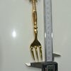 4 solid brass fork 24 cm all brass polished forks HANDLES 8" inches hand made cast cutlery sets PALM design (Copy)