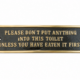 Solid Brass Toilet Sign Vintage Style Heavy Cast Brass Door Plaque 23cm
