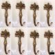 8 aged bronze patina 4" PINEAPPLE COAT HOOKS 10 cm small solid brass antiques vintage old style 100mm hook (Copy)