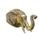4 ELEPHANT shape WALL HOOK 4" BRASS old style look SCREW to wall trunk hang heavy green