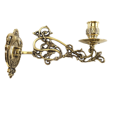 Brass Piano Sconce Candle Holders 8" Antique Style Rotating Wall Candles